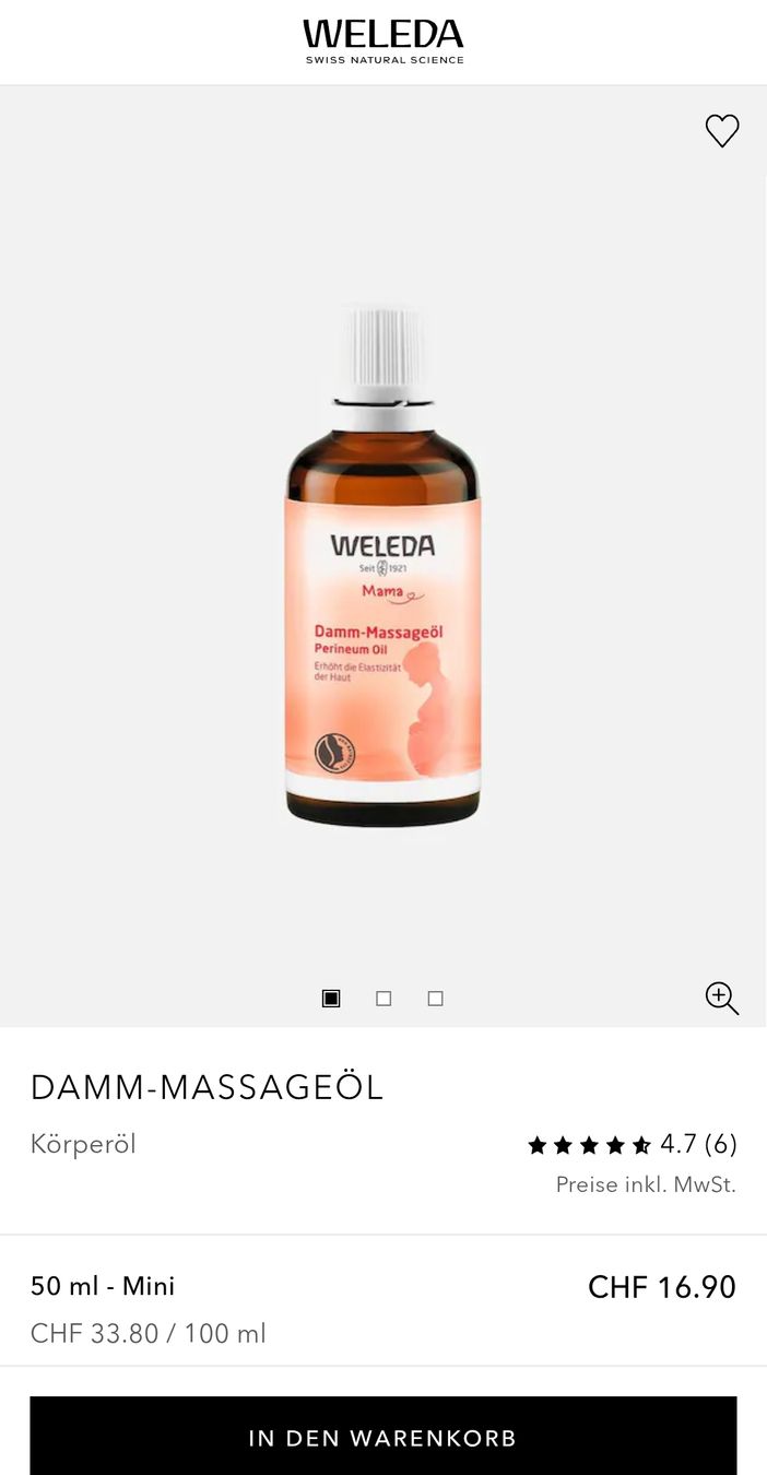 Weleda Idratazione: Weleda Dammmassage Öl – Nuovo e nell'imballaggio originale da Othmarsingen venduto da van_h5yh