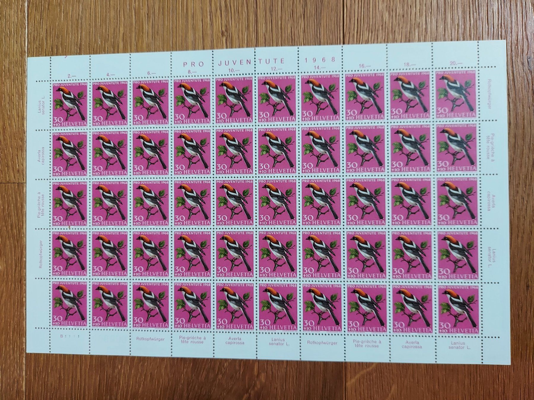 Tutti i francobolli: Postfrisch, gültige Schweizer Frankatur, Briefmarkenbogen – Nuovo e nell'imballaggio originale da Heiden venduto da ber_b77f