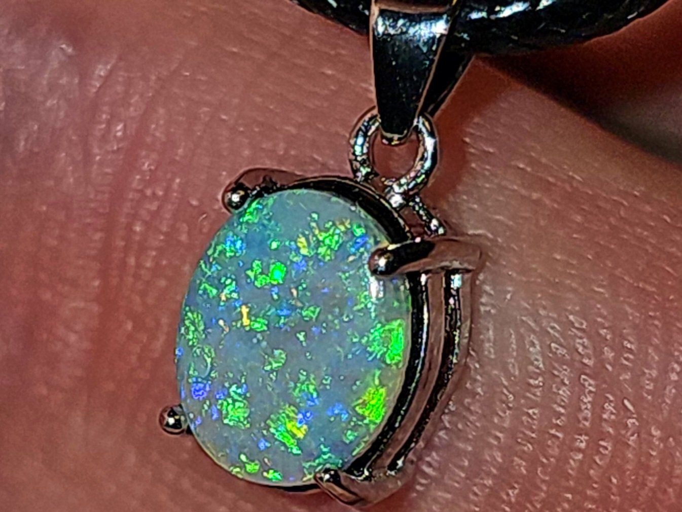 Pietre preziose: Australischer Opal Silber-Anhänger – Nuovo e nell'imballaggio originale da Uerkheim venduto da Winwinner 5