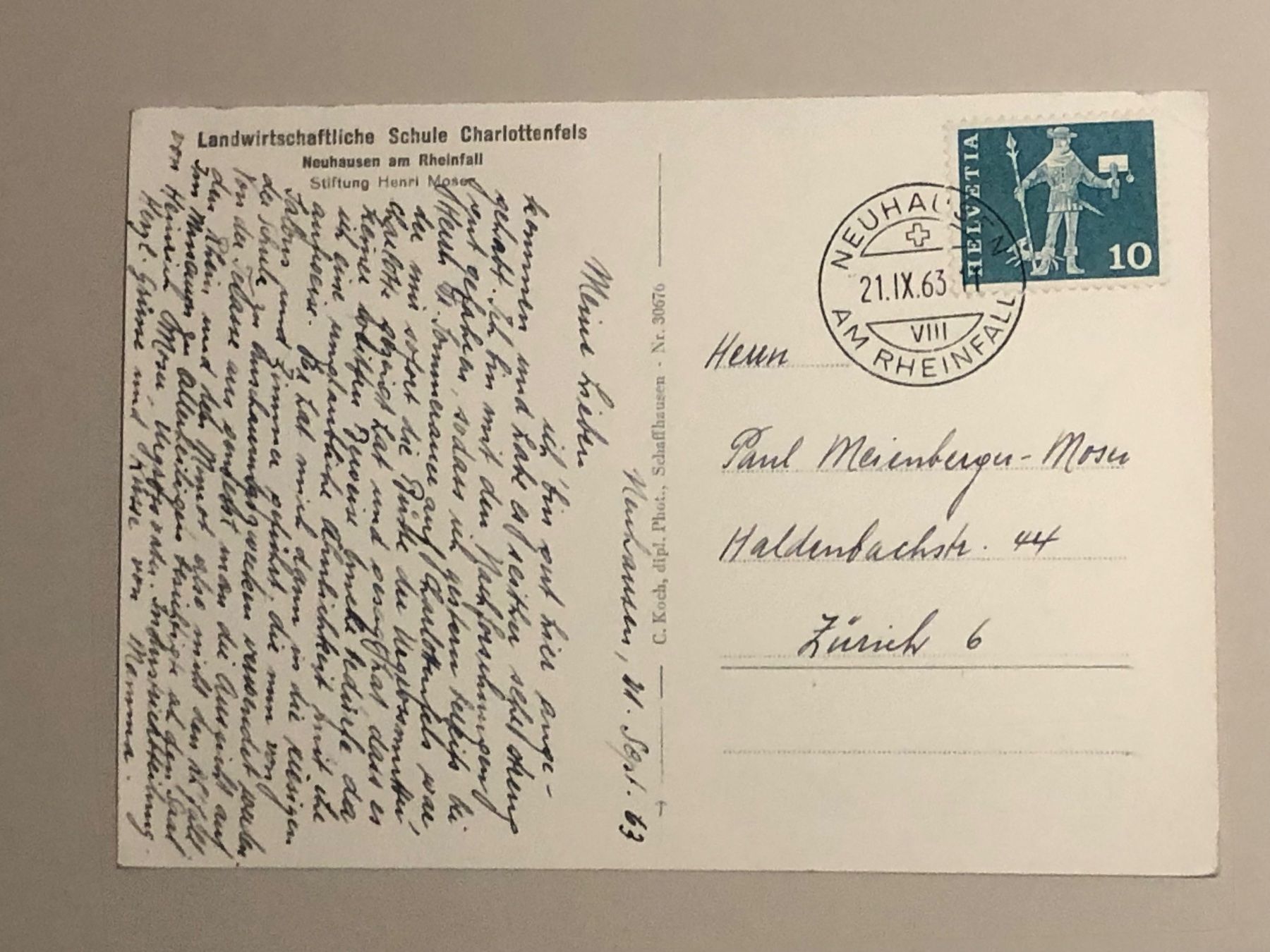 Cartes postales: uralte Ansichtskarte NEUHAUSEN SH – D'occasion à Lufingen par Rac0 1