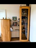 Wohnwand Set Buche massiv mit Vitrine TV Board gebraucht