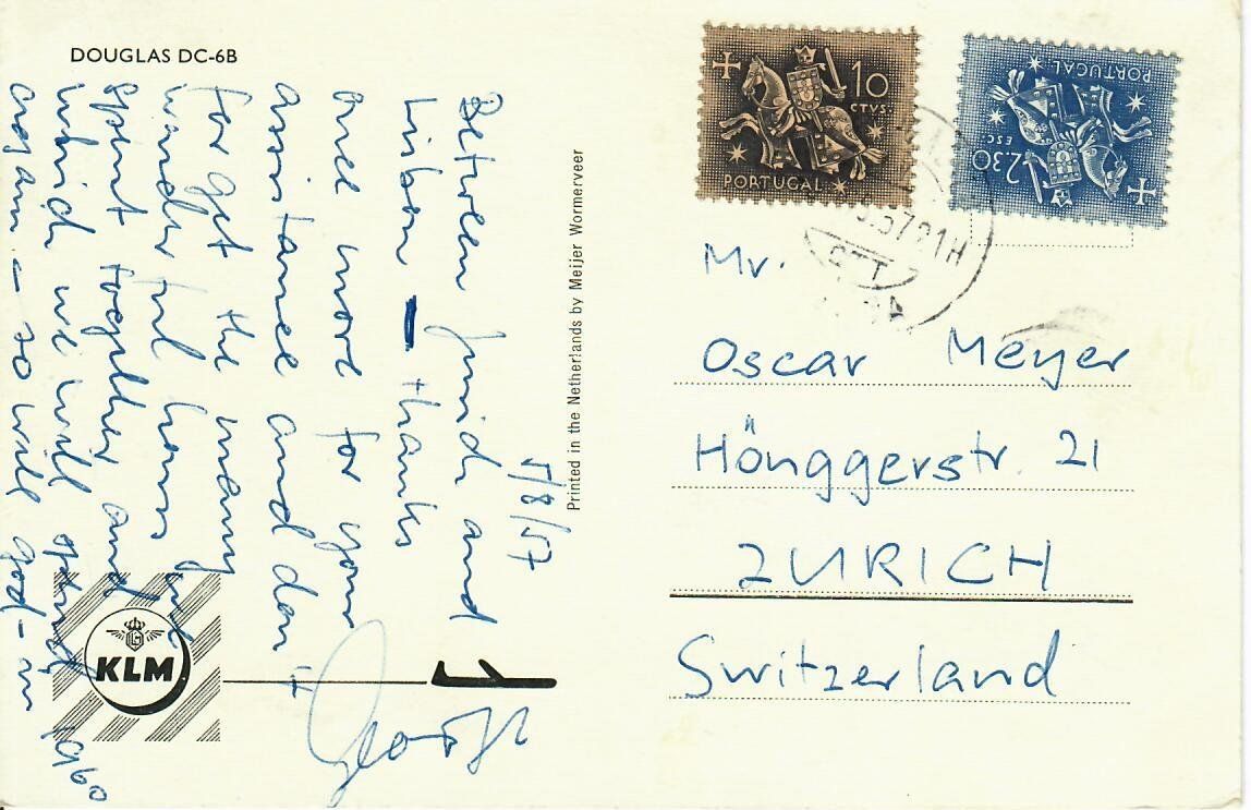 Cartes postales: Douglas DC-6B 1957 – D'occasion à Hochdorf par Ziegel-16 1