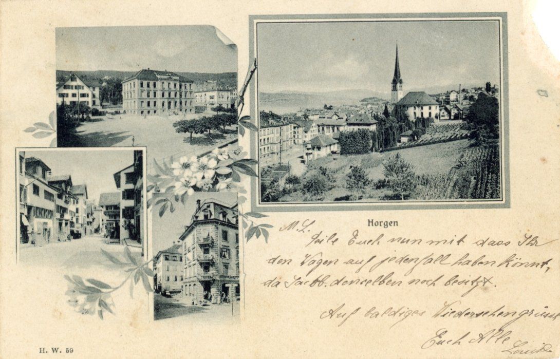 Cartoline postali: Horgen  ZH       um 1906 – Usato da Brig venduto da Valcards54
