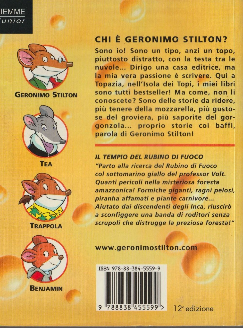Italian GERONIMO STILTON # 30 IL TEMPIO DEL RUBINO DI FUOCO (Gebraucht ...