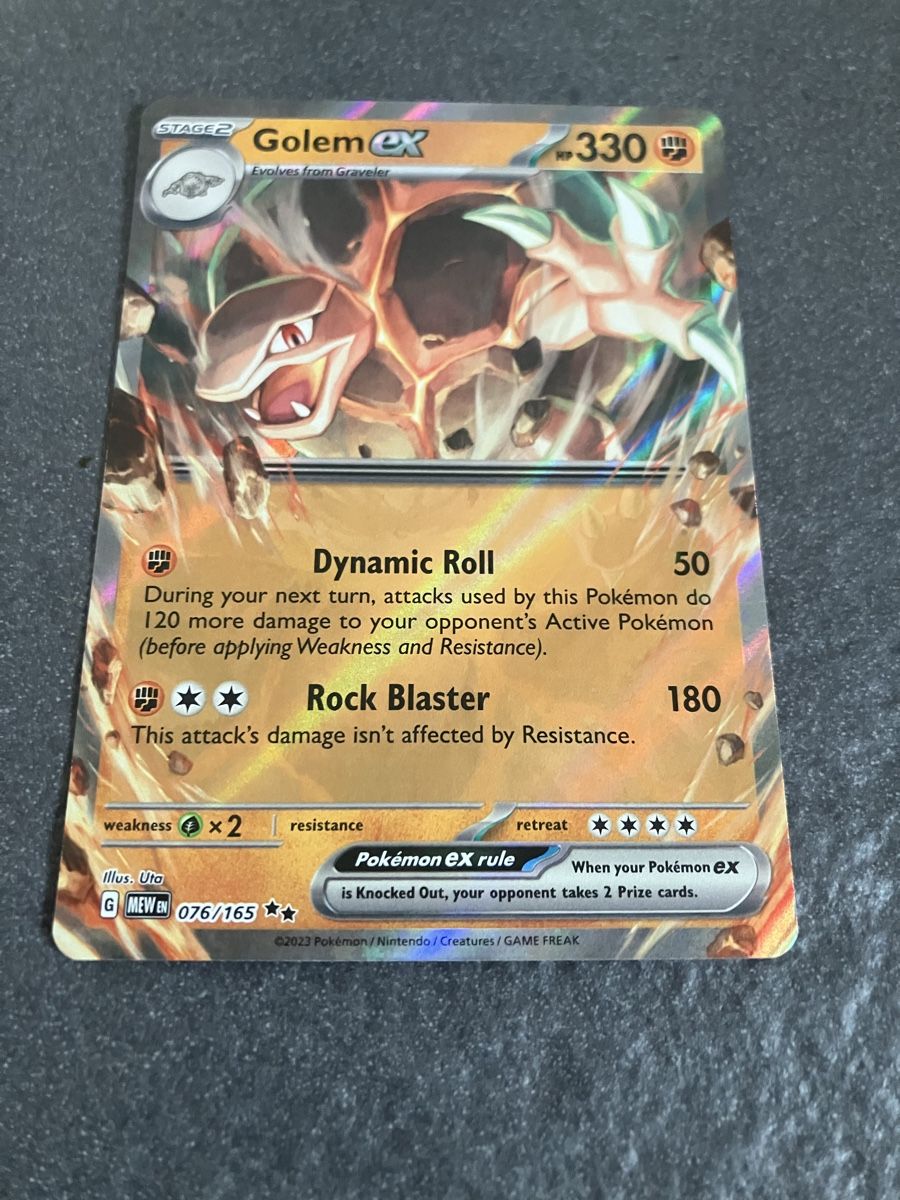 Pokémon Carte collezionabili: Pokemon Golem ex, Ultra Rare, Mint, Set 151 – Nuovo (secondo la descrizione) da Lyss venduto da Sandera20 1
