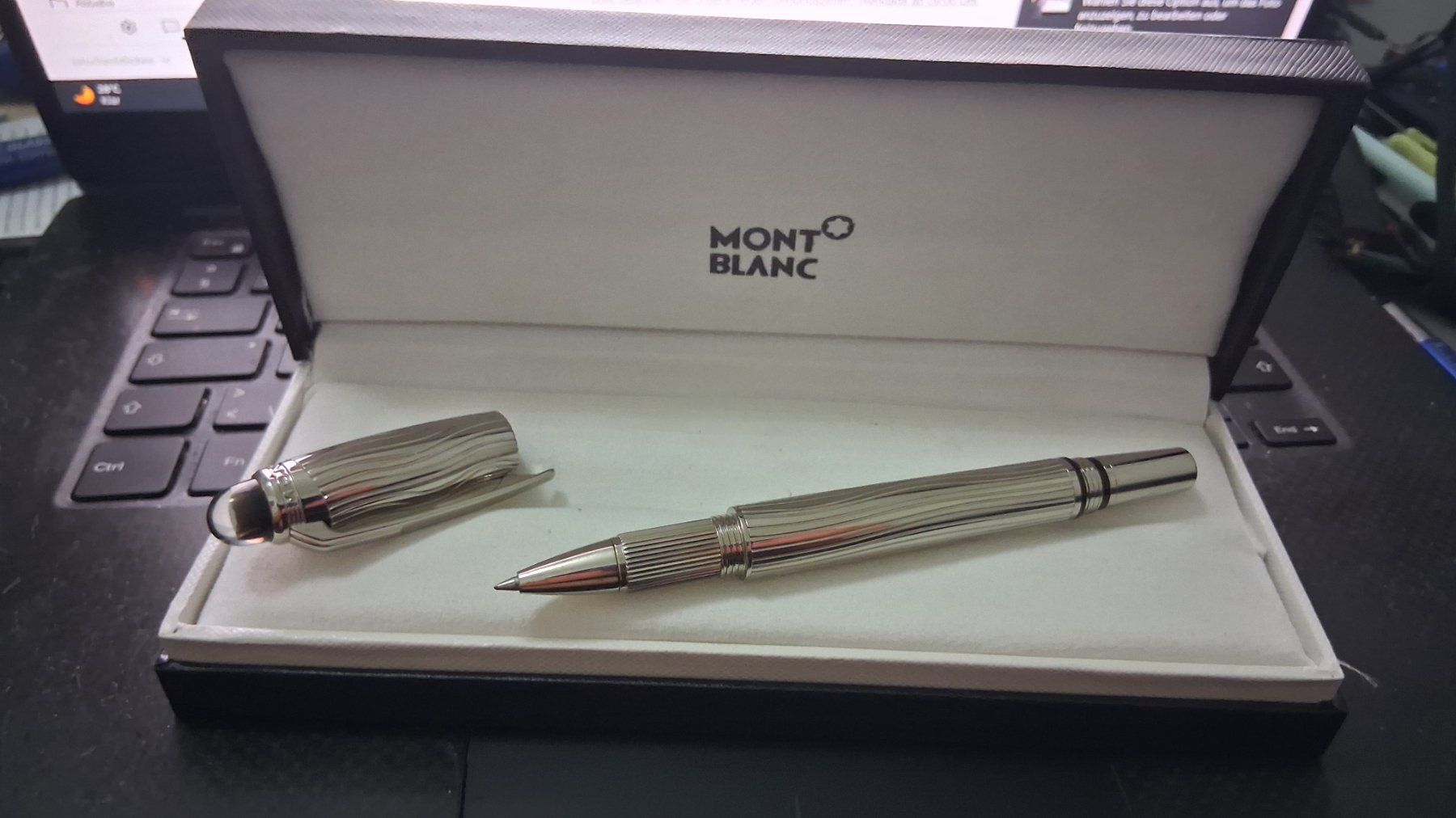 Montblanc Autres écriture & dessin: Mont Blanc Tinten Roller Silber – Neuf (Voir description) à Basel par Flightmax 1