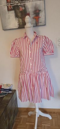 Polo Ralph Lauren Sommer Kleid Gr.S Rot Weiss Gestreift