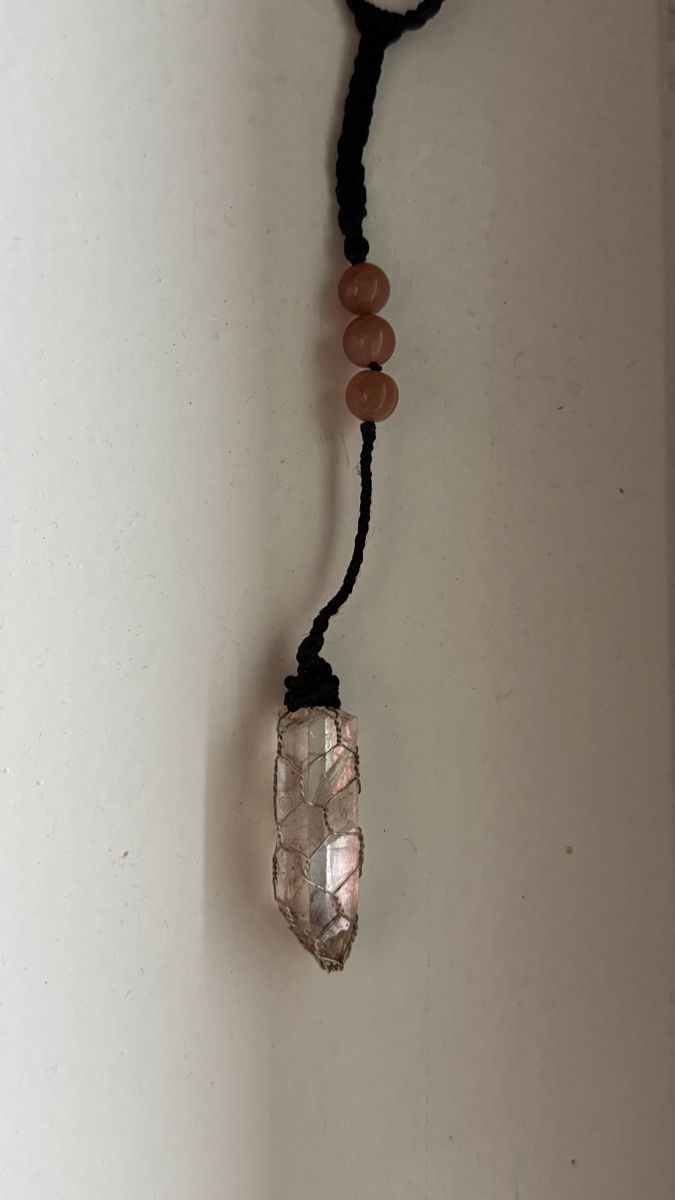 Catenine: Crystal Quartz & Sunstone Necklace - Unique Handmade – Usato da Regensdorf venduto da bee_jgk8 1