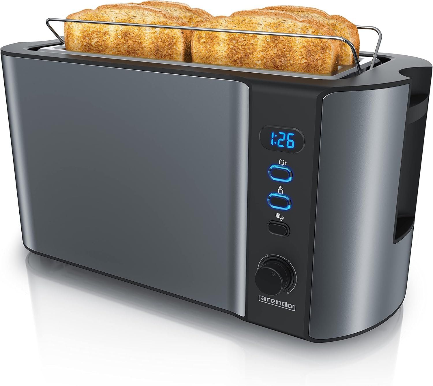Elettrodomestici da cucina: Edelstahl Toaster Langschlitz 4 Scheiben Defrost – Nuovo e nell'imballaggio originale da Hundwil venduto da Stallone6