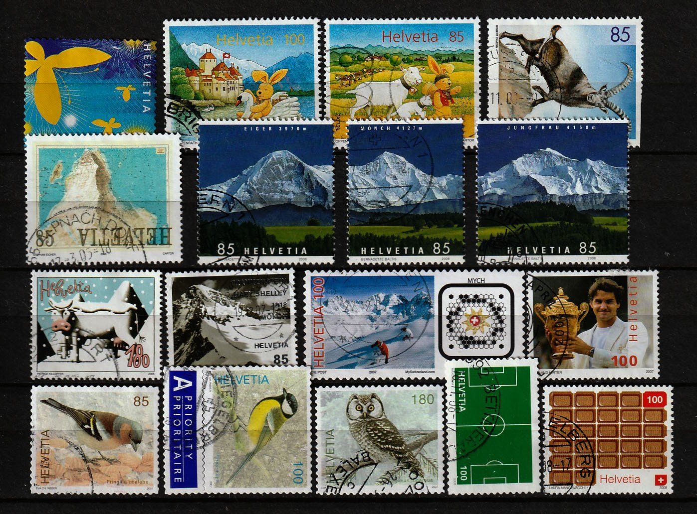 Tutti i francobolli: 2005 - 2008 neue Schweizer Briefmarken – Usato da Arlesheim venduto da gaugi43