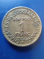 Historische 1 FRANC Münze Frankreich, Jahrgang 1923 Top!