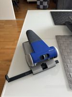 Locher Leitz blau grau Bürobedarf gebrauchter Zustand