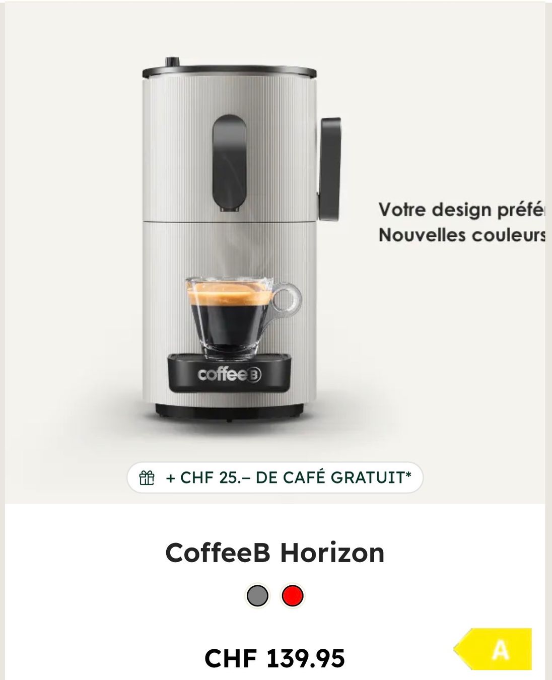 Macchine per caffè & Macchine per espresso: CoffeeB Horizon Grey /6  capsules – Usato da Monthey venduto da ces_y9zz