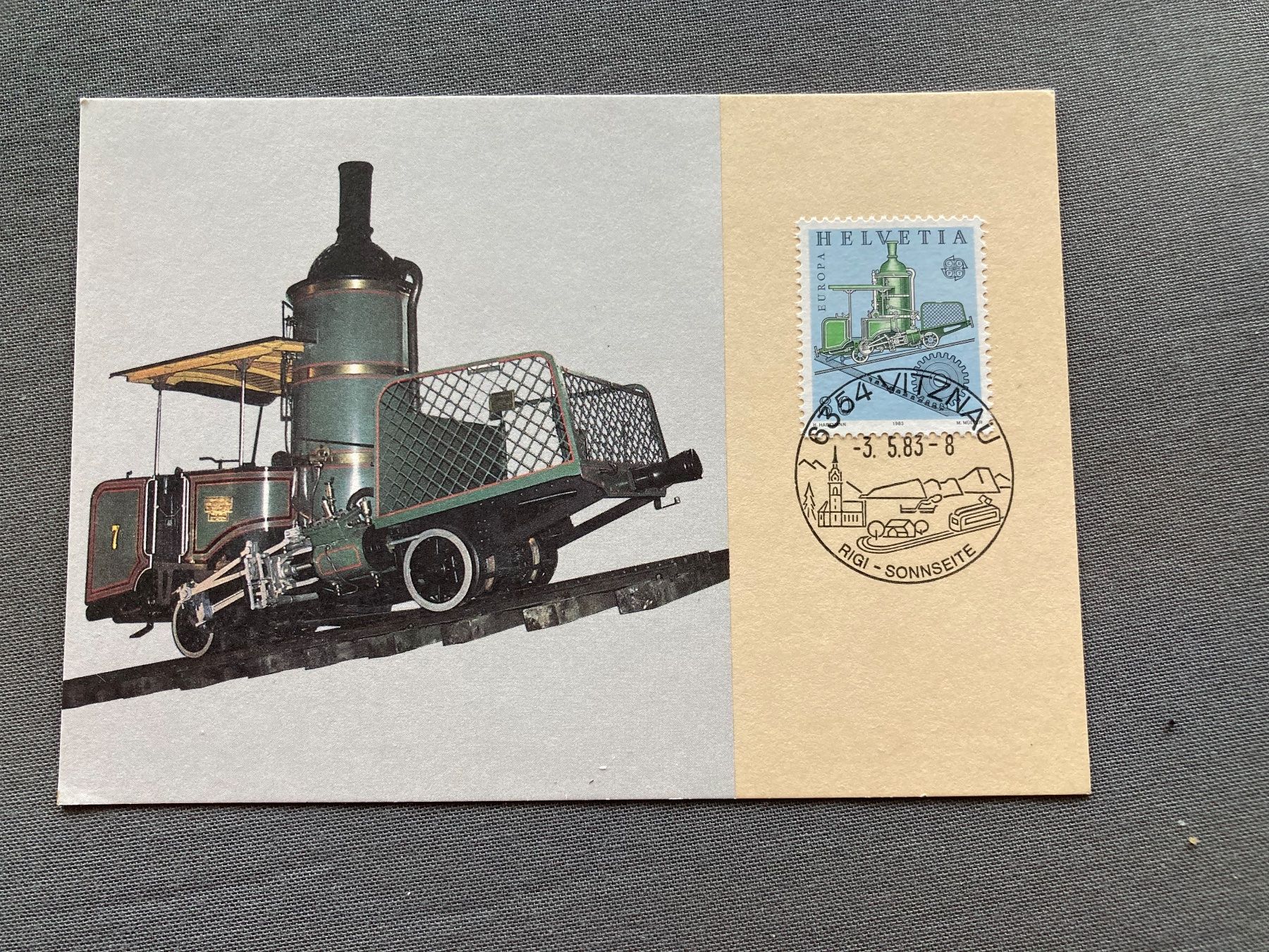 Ansichtskarten: 2 farbige Eisenbahn-Ansichtskarten (Dampflokomotiven) – Gebraucht aus Zürich von mik_h9ty 3