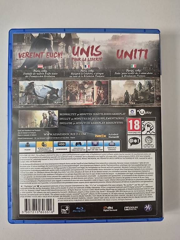 Spiele: Assassin's Creed Unity PS4 – Gebraucht aus Horw von Mschaefer 2