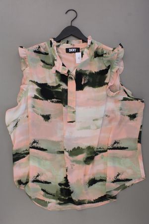DKNY Rüschenbluse Gr. 48 mit Batikmuster