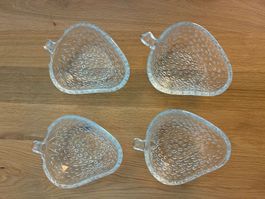 Glasschäleli 4er Set Erdbeeren