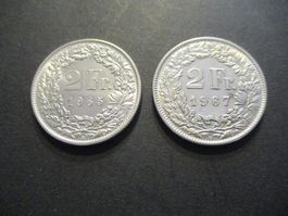 2 x 2.- Fr  1965-67 Pièces magnifiques  Comme neuves