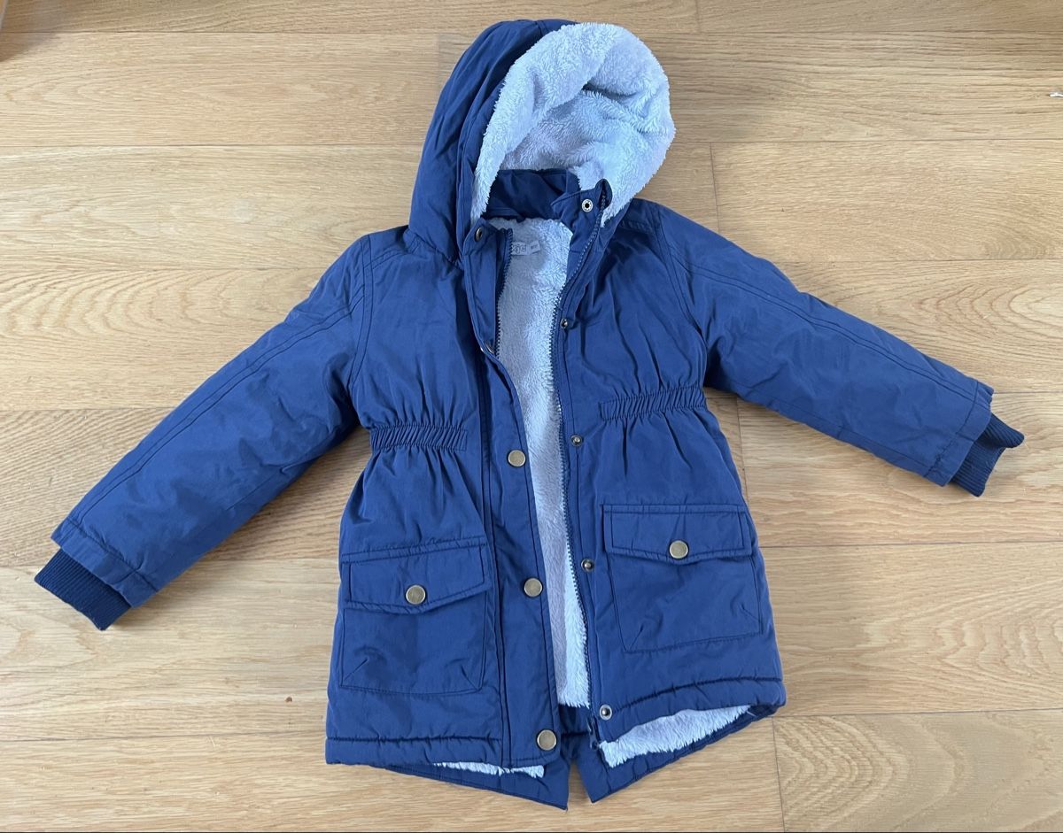 Vestes & Manteaux: Dirkje warme Jacke Blau Gr. 92/98 – D'occasion à Zollikerberg par Huglina