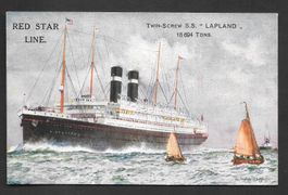 Schiff Red Star Line Twin-Screw S.S. Lapland 18694 Tons