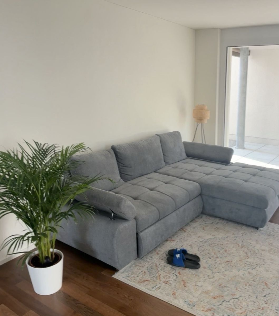 Conforama Sofas: Divano angolare grigio in tessuto  – Neu (gemäss Beschreibung) aus Rapperswil SG von fed_yjm2