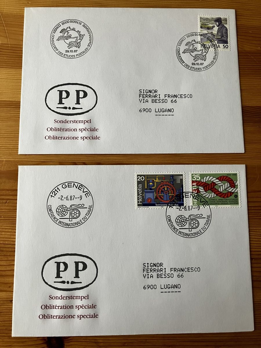 Alle Briefmarken: 10x Sonderbriefe 1987 Sonderstempel – Gebraucht aus Aarau von luck123 3