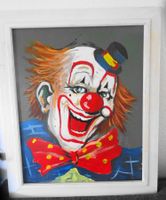 Original Clown Gemälde, gerahmtes Unikat Zwicker 1982