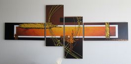 4-teiliges Wandbild, moderne Kunst