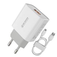iPhone 17 Pro Max - Chargeur rapide 18W QC3.0 + câble