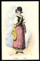 Künstler-AK Vaud, Frau in Tracht