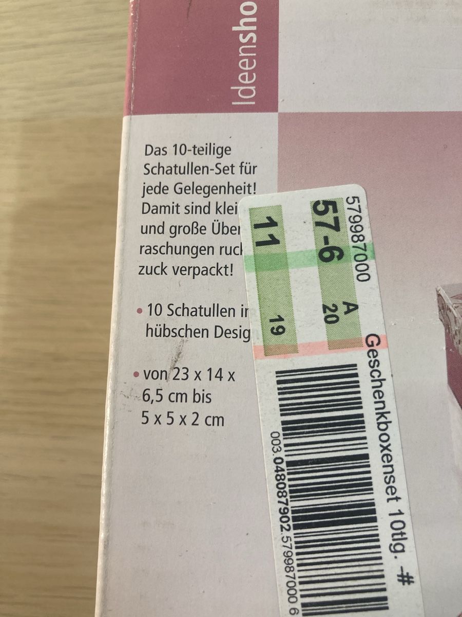 Alle Dekorationen: Geschenkbox Set Geschenke Kiste – Neu und originalverpackt aus Aarwangen von to-hirschi 4