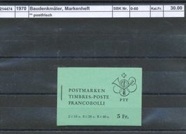 1970 Baudenkmäler, Markenheftchen "grün" , ** postfrisch