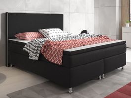 Boxspringbett 180x200 Schwarz KINGSIZE Hotelbett Doppelbett