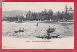 ZÜRICH - ROTES SCHLOSS UND ALPENQUAI, 2.8.1905