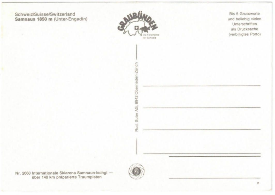 Cartes postales: Samnaun - Pistenplan – D'occasion à Binningen par Mountainrider 1