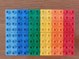 Lego Duplo (23) 24 Bausteine 2x2 Noppen