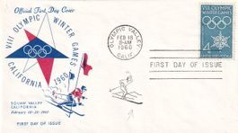 FDC Olympische Winterspiele Squaw Valley USA 1960 (Stempel!)