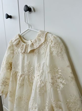 Spitzenkleid, Zara, 98, creme, wie neu, Kleid