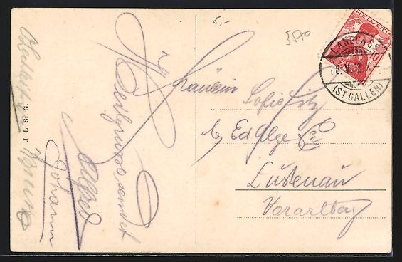 Cartoline postali: AK St. Gallen, Ortsansicht mit Rosenberg – Usato da Berlin venduto da bartko-reher 1