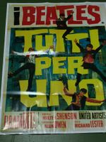 Large replica of Italian movie poster THE BEATLES TUTTI PER