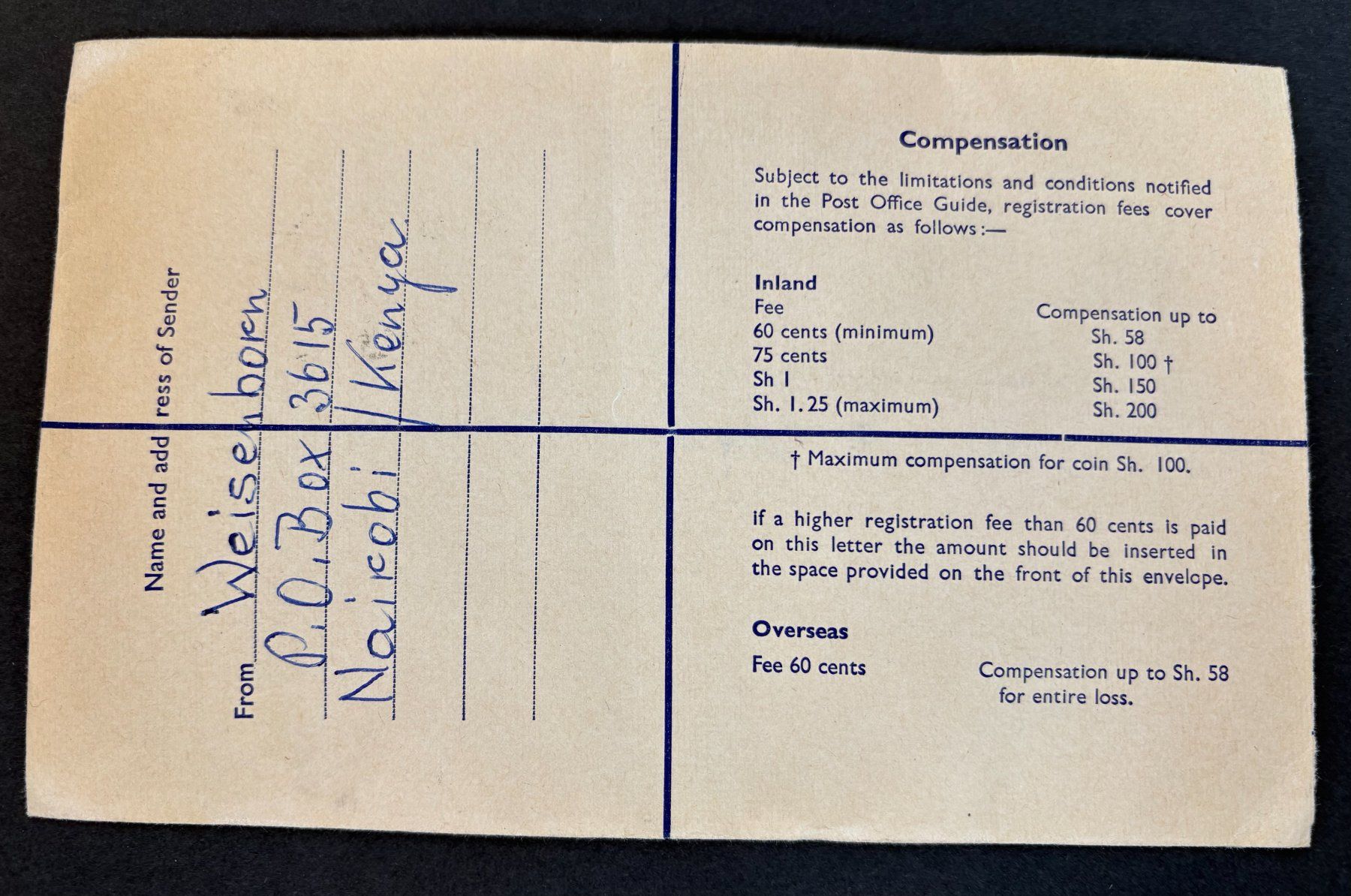 Alle Briefmarken: REGISTERED LETTER TANZANIA-UGANDA-KENYA – Gebraucht aus Ostermundigen von Wyatt-Earp 1