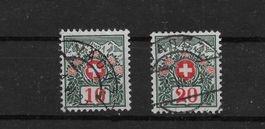Nachportomarken mit  Vaduzer Stempel