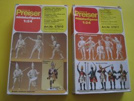 Preiser Figuren 1/24 Preussen 1756 Topp Bausätze