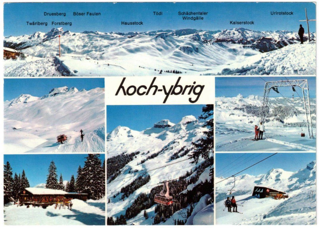 Cartoline postali: Hoch-Ybrig - 6 Bild AK – Usato da Binningen venduto da Mountainrider