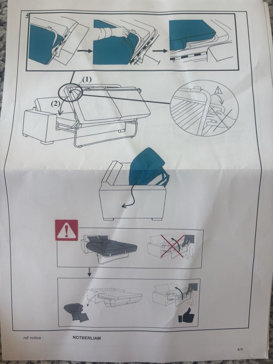Sofas: 3-er-Bettsofa mit Réclamiere – D'occasion à Küsnacht ZH par julia22289 9