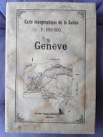Antike Landkarte Genève 1:100 000 1912
