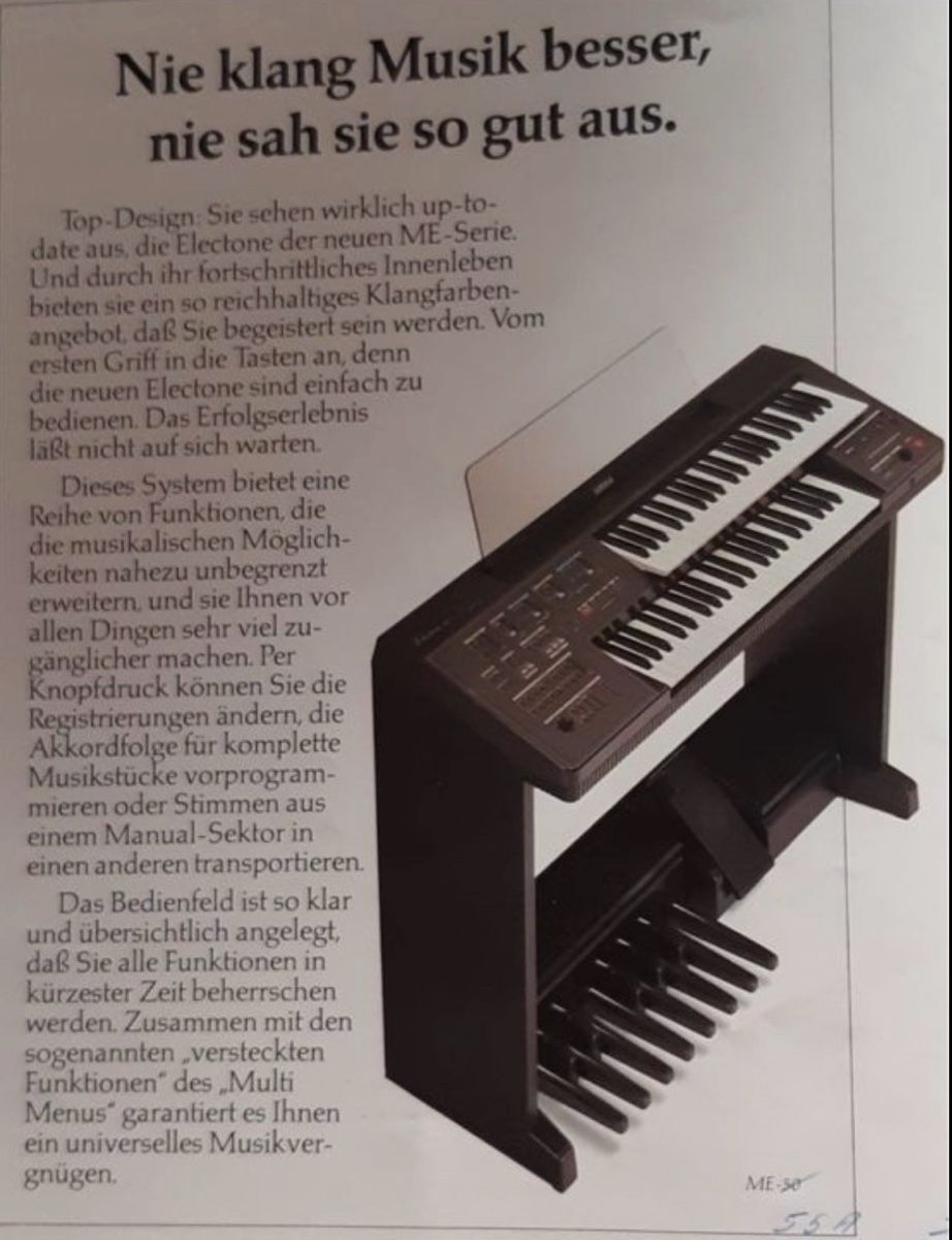 Yamaha Strumenti musicali: Yamaha Electone ME-55A Orgel mit Zubehör – Usato da Zürich venduto da Rita017 3