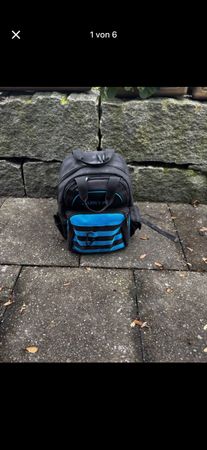 Werkzeugrucksack schwarz-blau guter Zustand