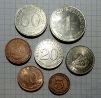Bolivien Münzen 1965-1970, Set von 7
