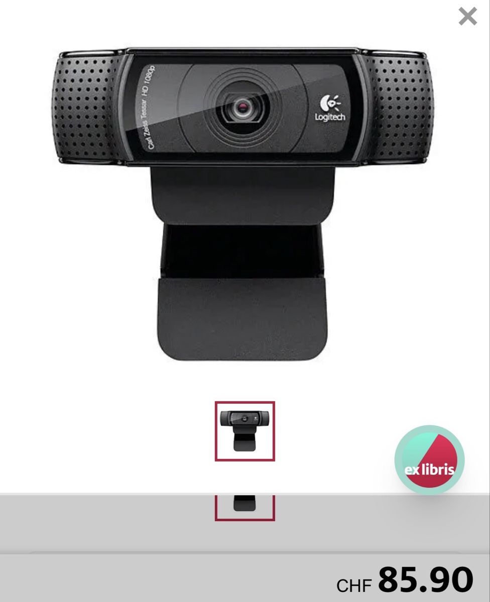 Logitech Webcams: Logitech C920 PRO HD WEBCAM schwarz neu – Neu und originalverpackt aus Bern von Toni_Marc
